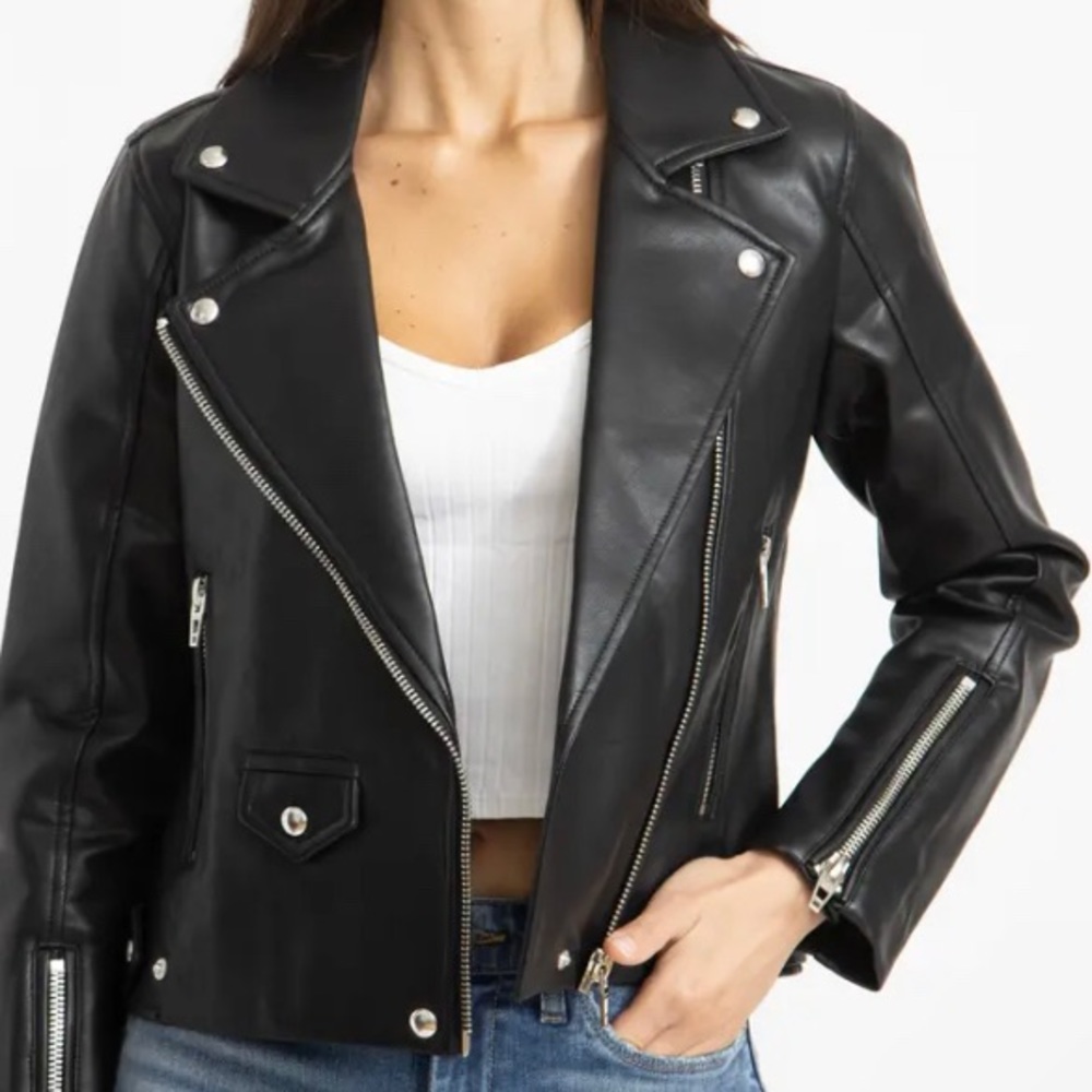 BlankNYC Faux Leather Jacket, Size Small
